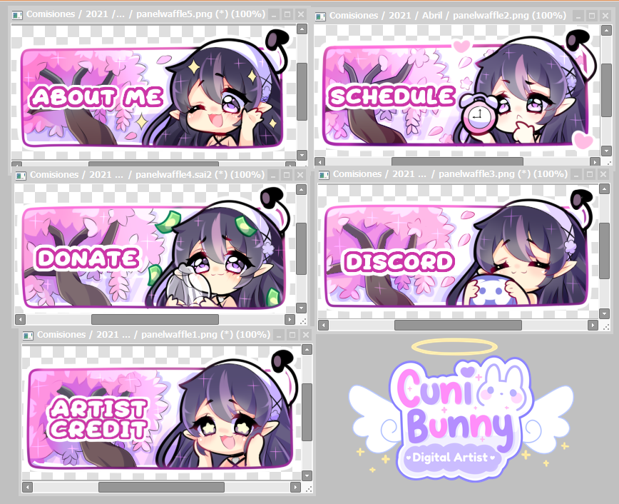Anime Twitch Panels PNG, Vector, PSD, and Clipart With Transparent  Background for Free Download | Pngtree