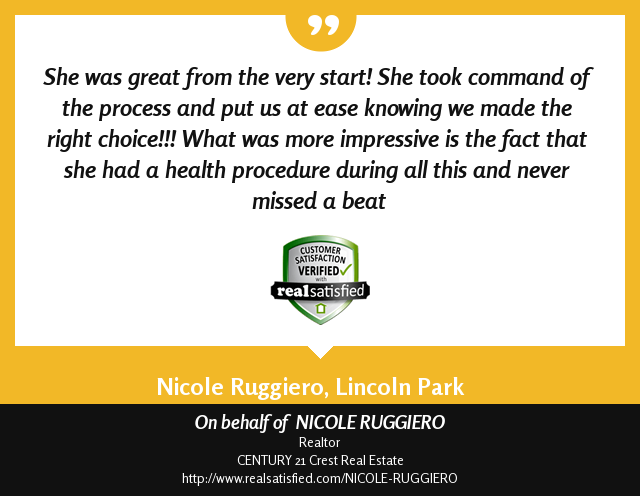 Nothing is more encouraging than a good client testimonial. realsatisfied.com/NICOLE-RUGGIERO via <a href="/realsatisfied/">RealSatisfied</a>