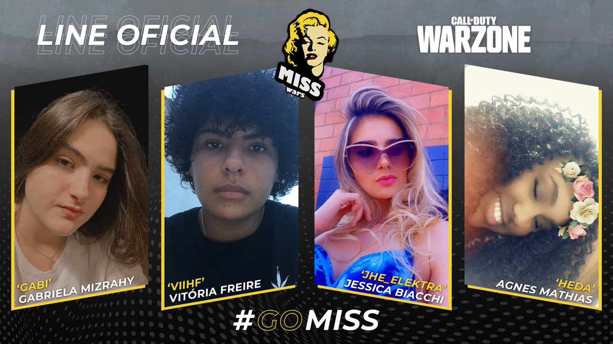 Já chama o guindaste que a nossa nova LineUp de WARZONE está pesadíssimaa!

⚜️ @hmg5hb 
⚜️ <a href="/ViihF__/">Vitoria Freire</a> 
⚜️ JHE_ELEkTRA
⚜️ @Hedathis 

#GoMiss #MulheresArmadas