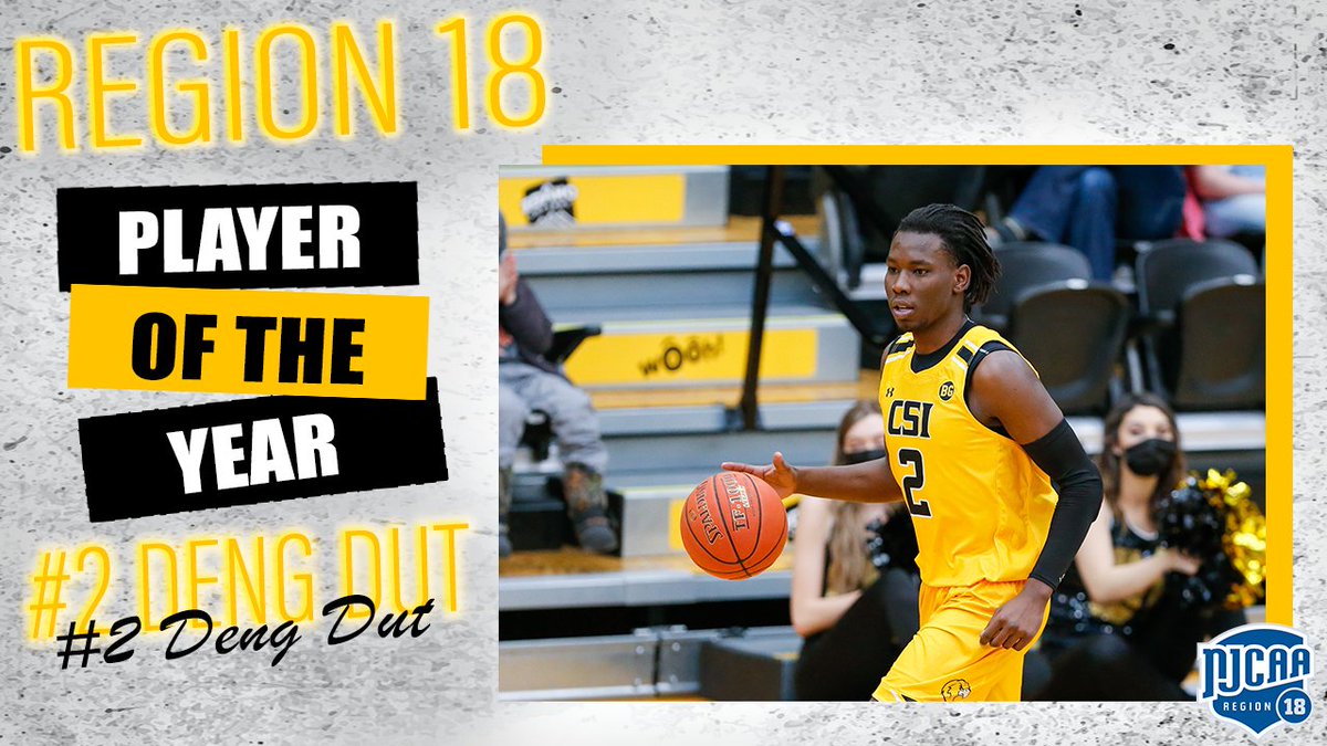 CSIAthletics1's tweet photo. Yessir! Deng Dut is your Region 18 Men's Basketball Player of the Year!
☝️🦅🙌

#WeAreGold https://t.co/XgBgGdCF2E