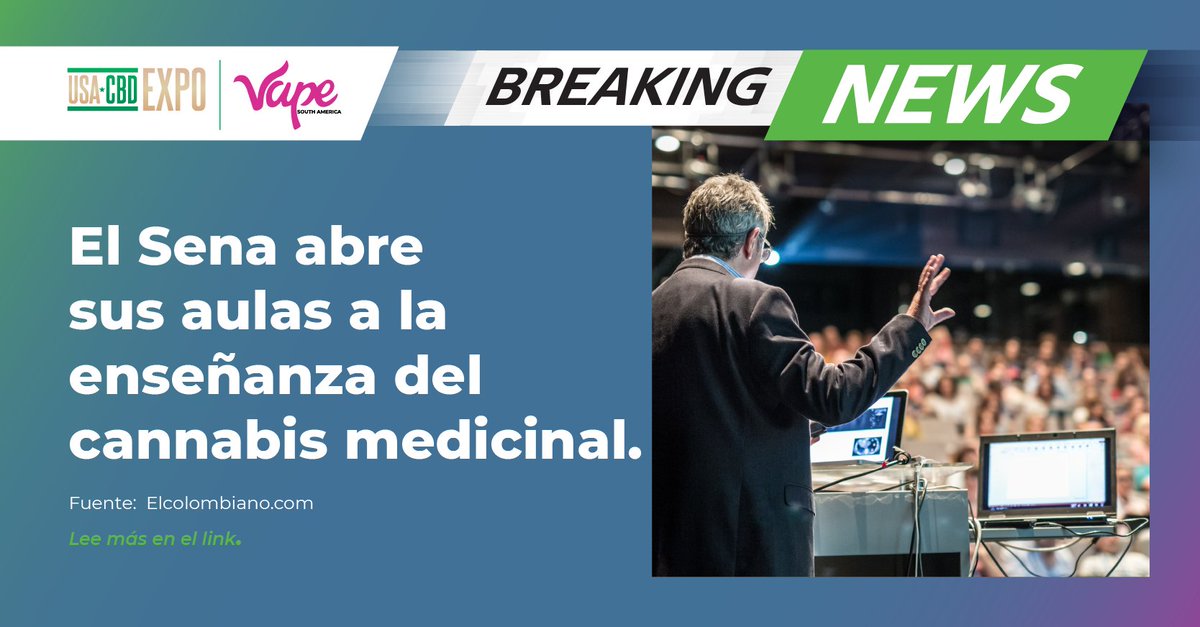 El <a href="/SENAComunica/">SENA</a> abre sus aulas para capacitar a estudiantes en el proceso legal y técnico del cannabis medicinal.

Conozca más en este artículo:
bit.ly/3dLoHwb

#USACBDExpo #CannabisColombiano #Educanna