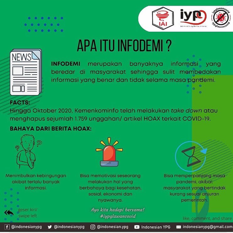 adeafriyani's tweet photo. Saya Apt. Ade Afriyani, https://t.co/Ty7Z5NvuVw mengajak masyarakat untuk menyadari pentingnya literasi digital dalam menghadapi infodemi Covid-19. #1
@indonesianypg https://t.co/o8ypM0Iwsk