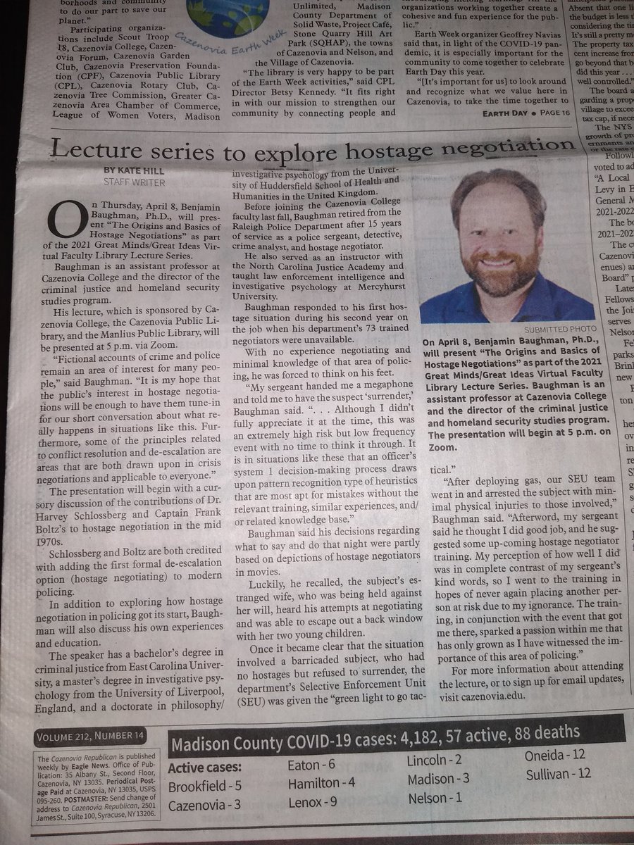 DrBenBaughman's tweet photo. Thank you to everyone that joined us for discussion about Hostage Negotiations! @CazCollege @TalkToMe @ProfDavidCanter @FBI #deesculation #hostagenegotiations #crisisnegotiations https://t.co/azISftESWU