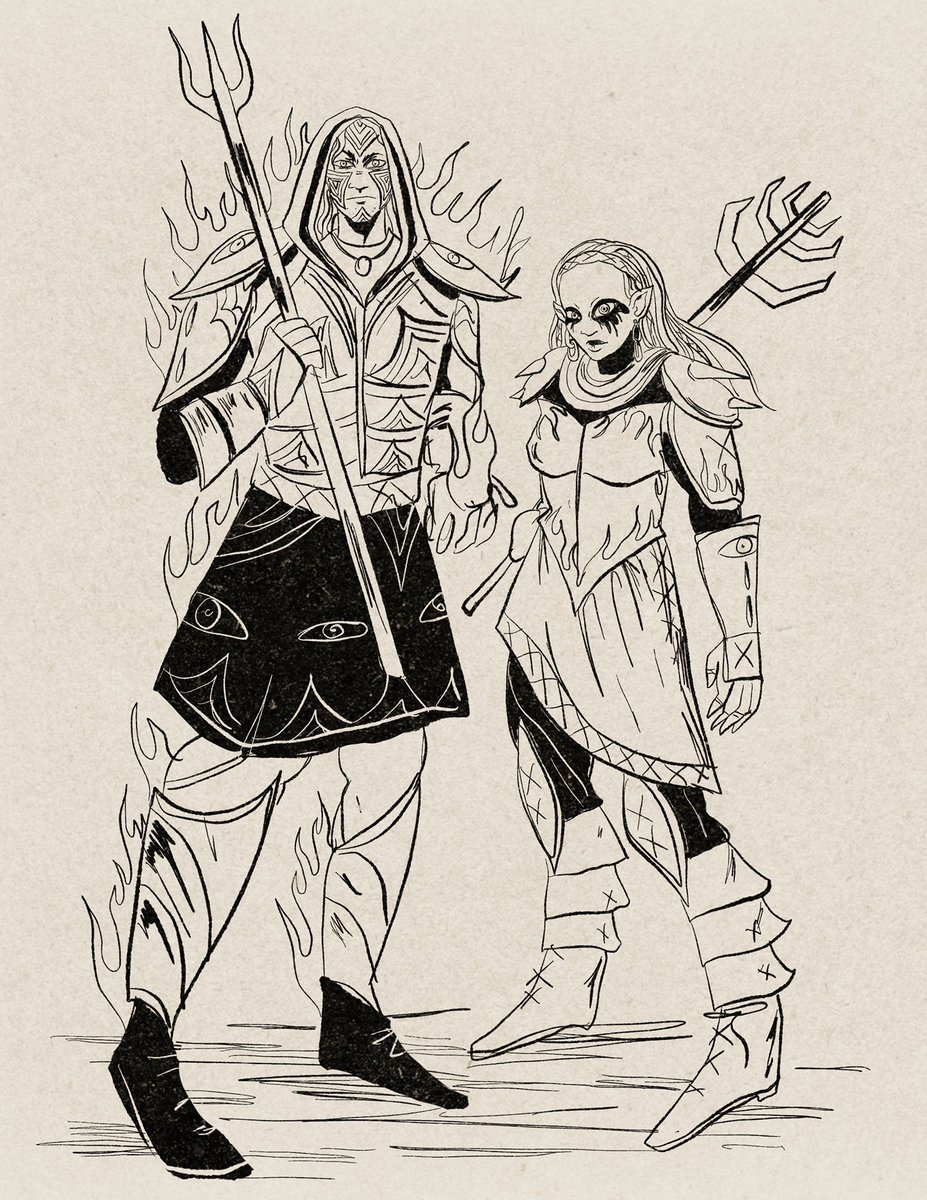 I want to sketch some DND characters!

Pay-what-you-can sketch commissions are ~open~ ! DM me with a character description if you want one :-) 