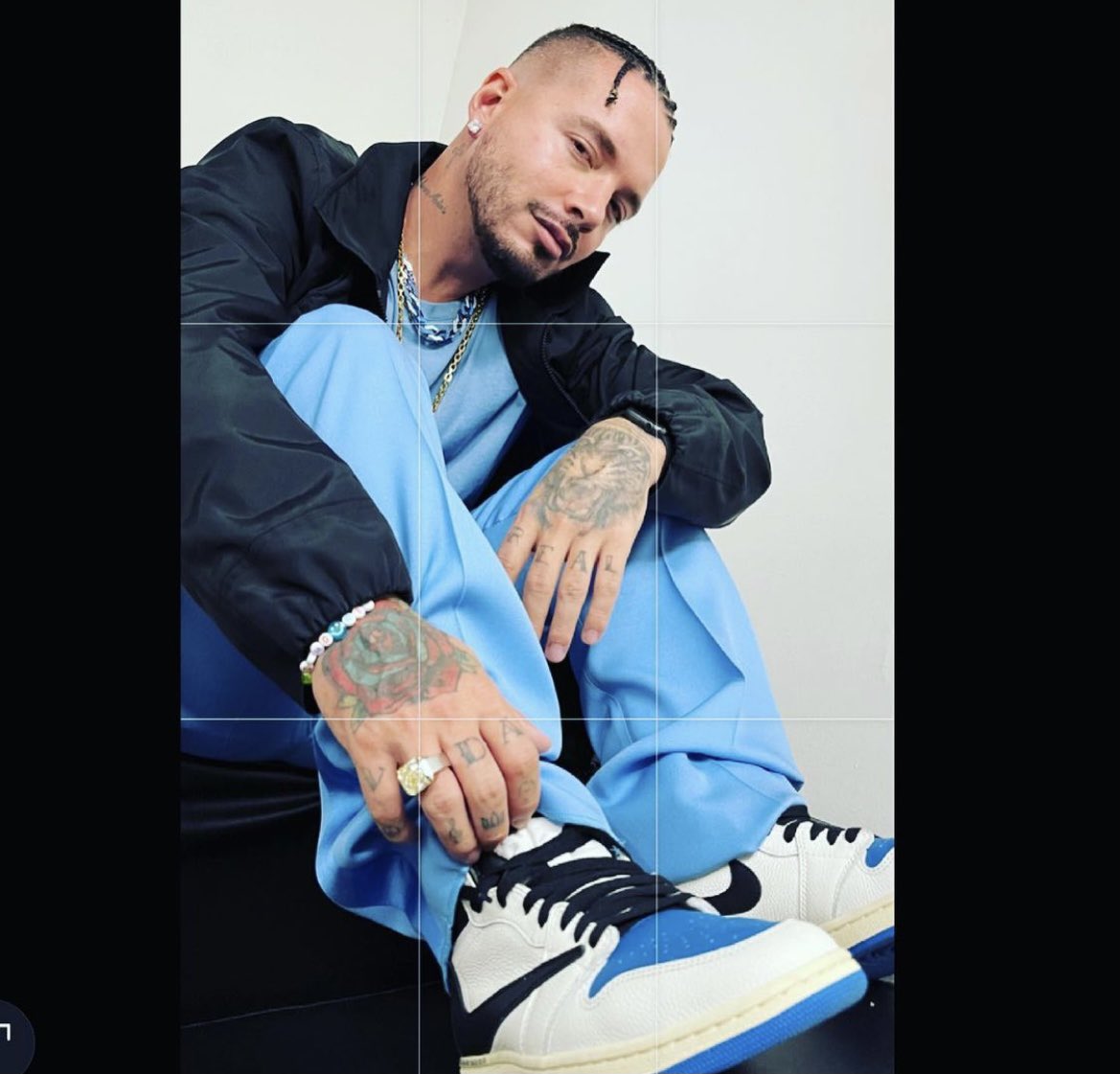 j balvin air jordan 1 on feet