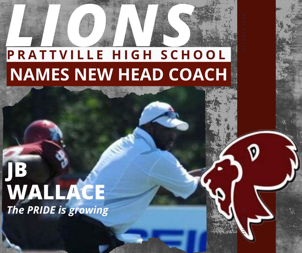 ATTENTION LION NATION! Congratulations to PHS alumnus JB Wallace on being named the 35th head coach for the Prattville LIONS. GO LIONS! #lions #PHSLIONS #oncealion