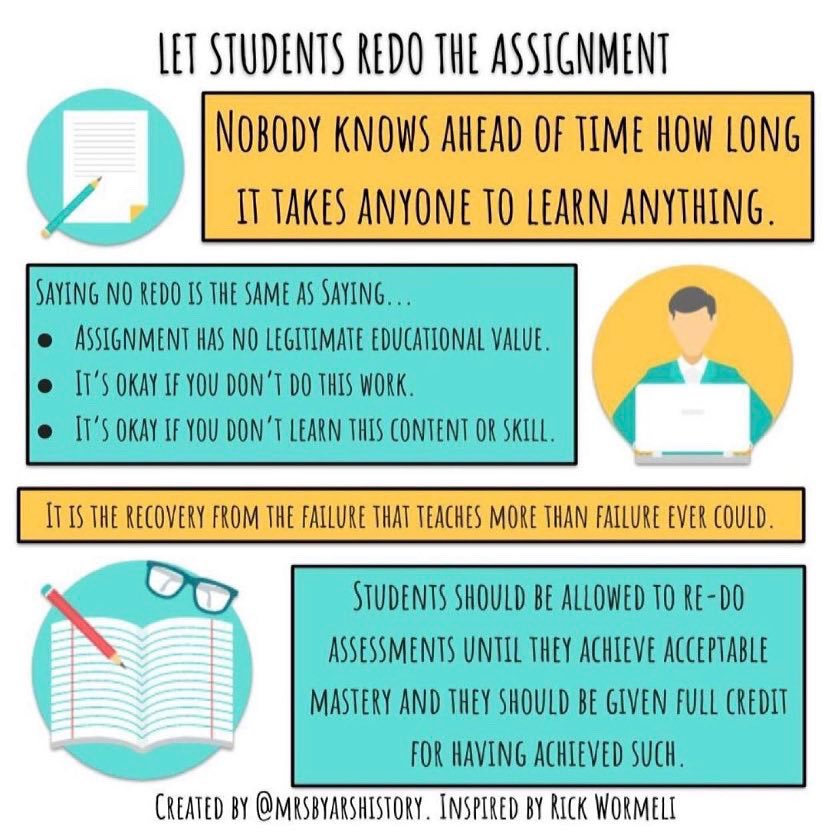 Just reinforcing support for <a href="/rickwormeli2/">Rick Wormeli</a> and his “ReDo” mindset for learning!  It just makes sense... @cms_grizzlies