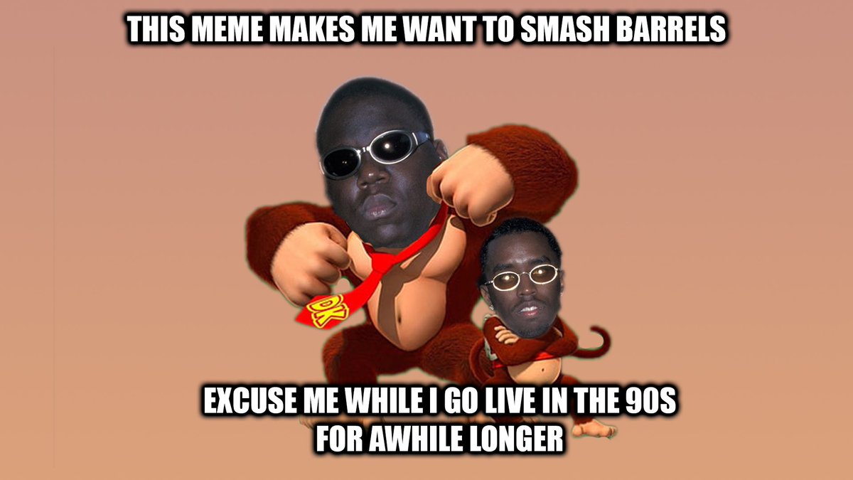 SethKinstle's tweet photo. When you fuse two duos   #parody #jokes #artist #memes #comedy 
#youtube #animation #gaming #actor #Thursday #writer #hiphop #politics #poetry #vfx #visualeffects #funny #director #biggiesmalls #thenotoriousbig #donkeykong #diddykong #pdiddy #nintendo #retrogaming #90smemes https://t.co/XldBu9qnYh