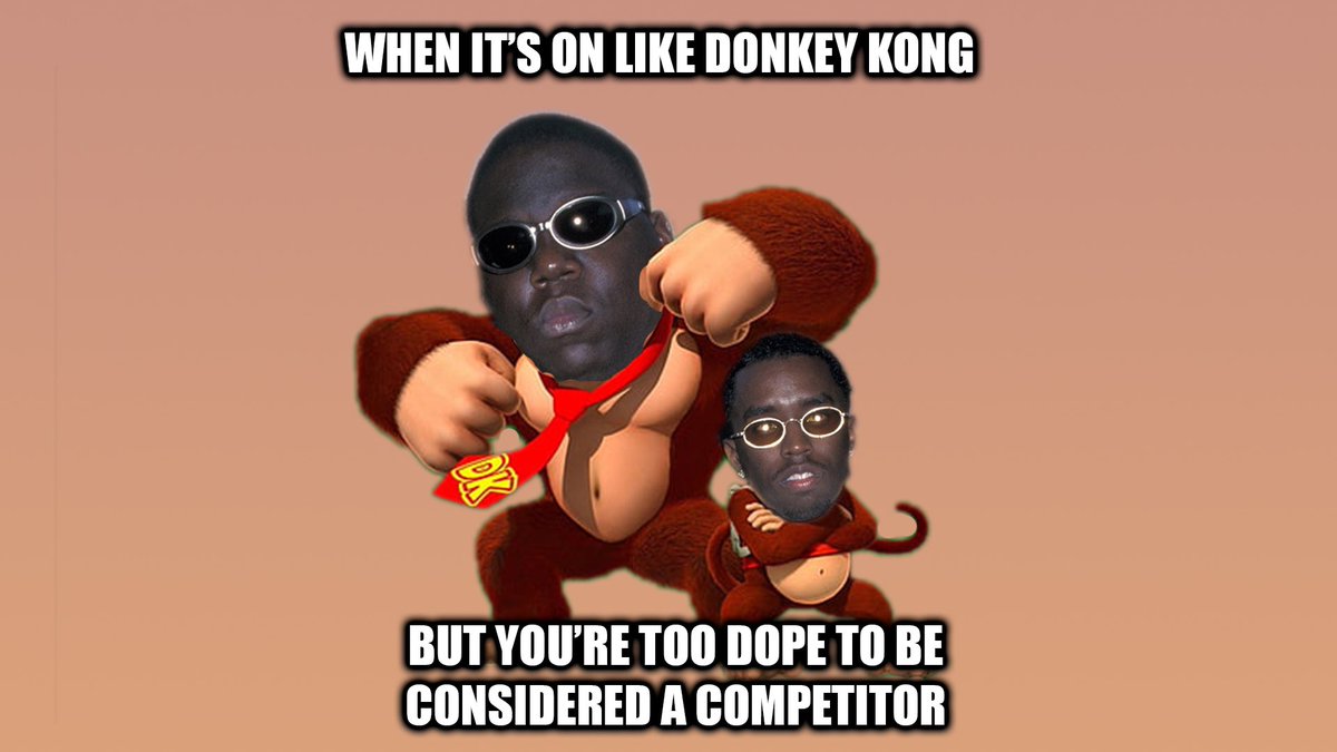 SethKinstle's tweet photo. When you fuse two duos   #parody #jokes #artist #memes #comedy 
#youtube #animation #gaming #actor #Thursday #writer #hiphop #politics #poetry #vfx #visualeffects #funny #director #biggiesmalls #thenotoriousbig #donkeykong #diddykong #pdiddy #nintendo #retrogaming #90smemes https://t.co/XldBu9qnYh