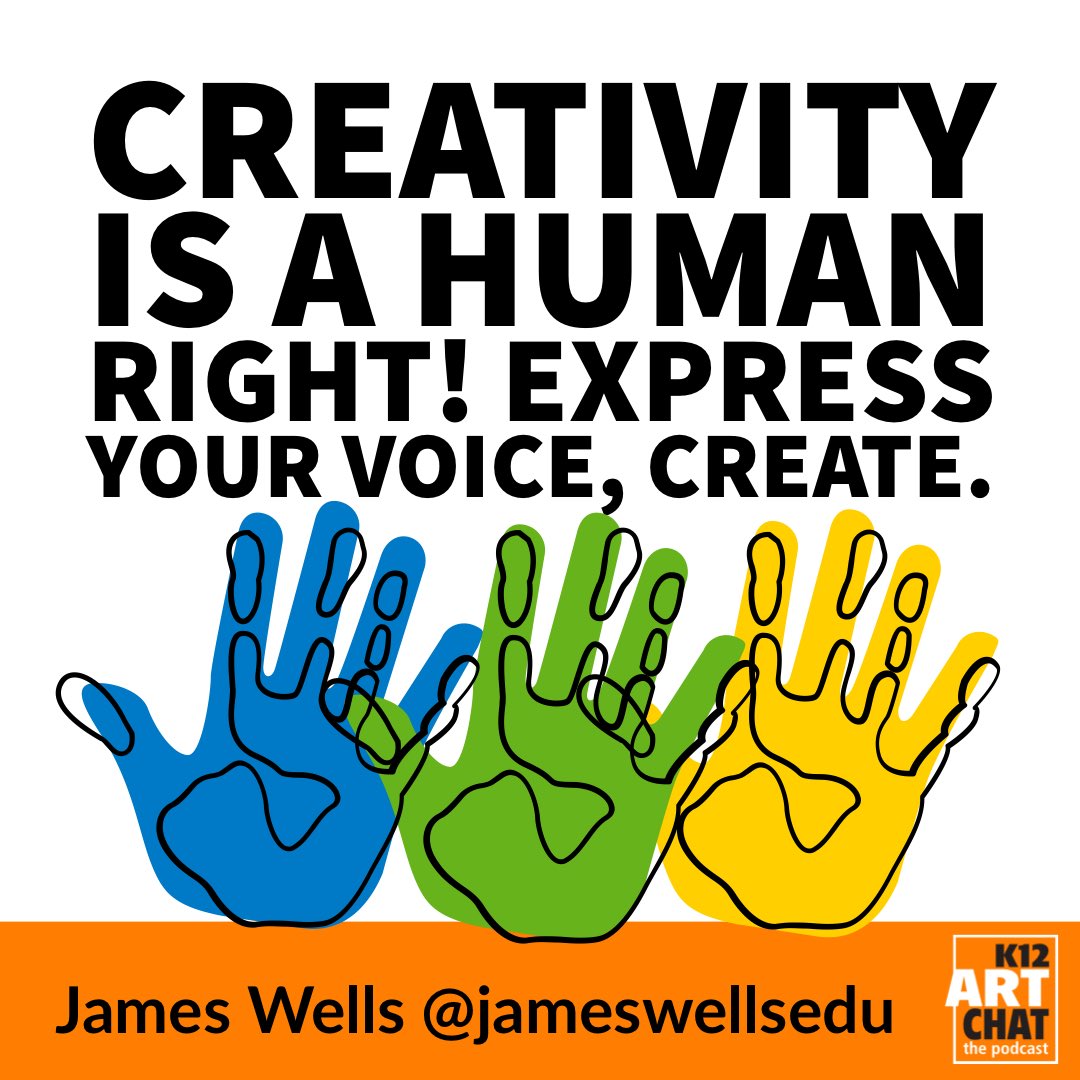 GrundlerArt's tweet photo. This episode of https://t.co/Ej255k8h4i #K12ArtChatthepodcast was amazing to create and an amazing listen - thank you @jameswellsedu #K12ArtChat #podcast #creativity #createquity @SchoolArts @AdobeForEdu @CrayolaEdu https://t.co/2IkjpFZGNk