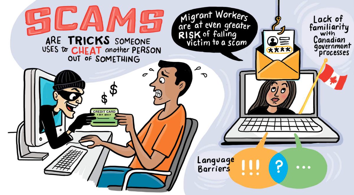 amssabc's tweet photo. Have you or someone you know ever been a victim of a scam? Coming Soon to the https://t.co/oljKGL76H0 website: Guide to Avoiding Scams for Migrant Workers Video! #avoidingscams #migrantworkers #MWSNpilot #amssabc https://t.co/4xHINlC3ih