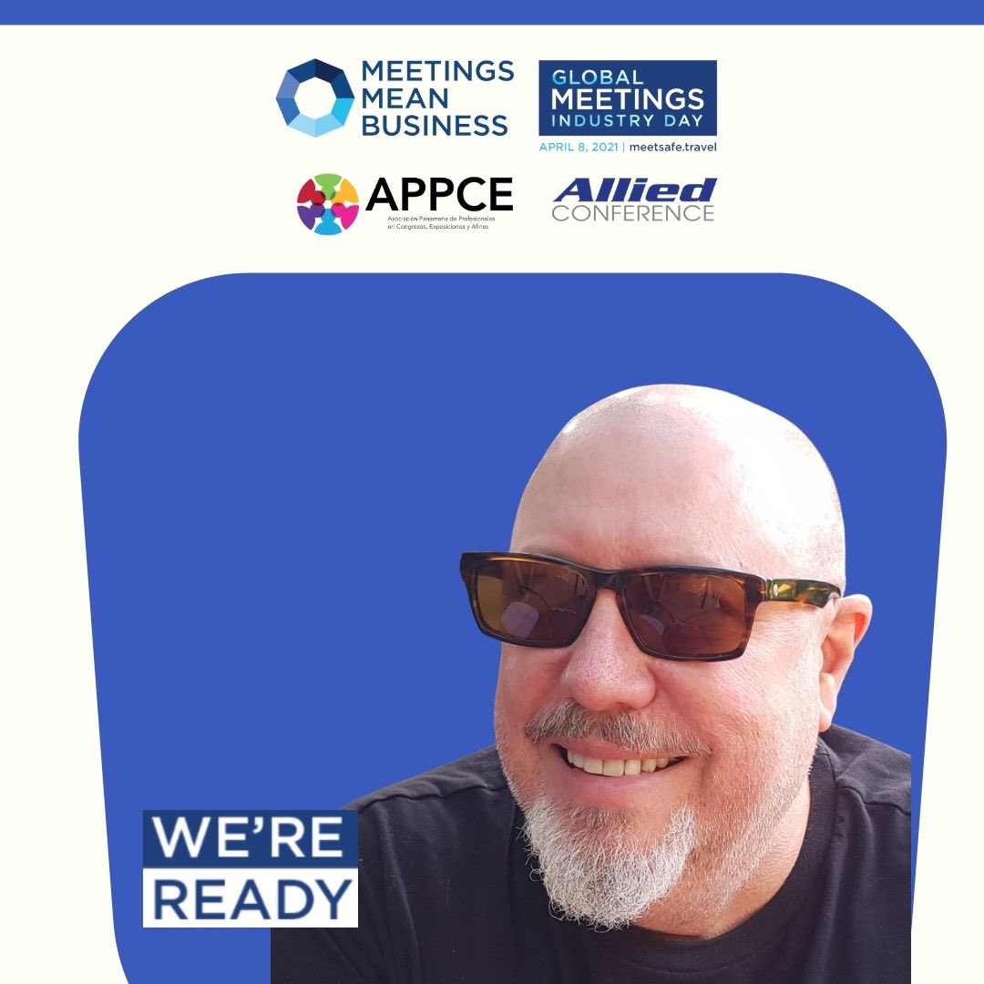 APPCEPanama's tweet photo. Max Crowe @CitizenPTY propietario de la empresa Allied Conference @alliedconferencepty “miembro APPCE” se une al movimiento #GMID2021 , para apoyar el Día Mundial de la Industria de Reuniones
#MEETSAFE #GMID21 #meetingsmeanbusiness #panamabestpractices #mmbmeetsafe https://t.co/La6v9OVFlu