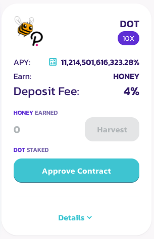 Attention all #YieldFarming fanatics! 
We have added two new assets added to our website beeswap.bz with 10X multipliers on both $HONEY / $ETH farm and $DOT single staking!