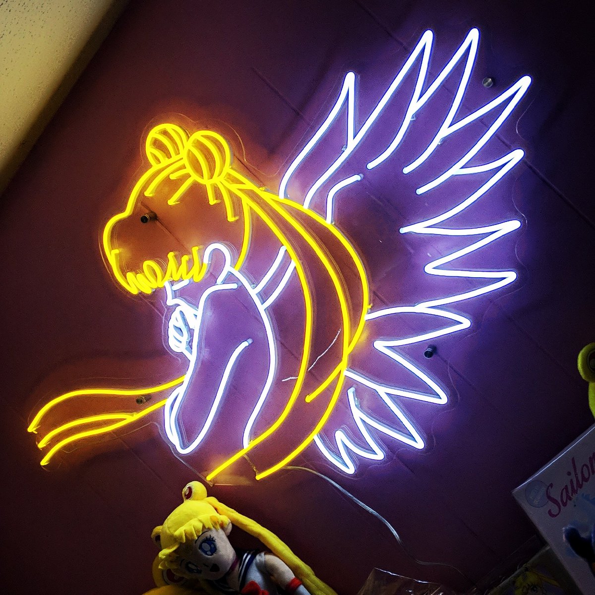 OhSt3ph's tweet photo. I've shared this everywhere so I might as well share on twitter too! I had a custom made neon sign to go with my sailor moon collection and I'm obsessed! It looks amazing! Plus my gaming room! 😍🥺
#Sailormoon #sailormooncollection #kawaii #kawaiigamer #pinkgamer #gamergirl https://t.co/NHF7RKz3F7