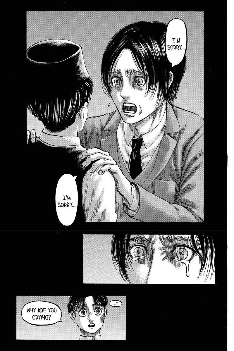 Saya mencoba membaca ulang ch 131 dengan pikiran bahwa Eren ch 139 adalah Eren yang sama. Untuk saya... Somehow I can’t understand it.Eren di ch 131 literally menjelaskan mengapa ia melakukan Rumbling: Untuk keinginannya sendiri menjadikan dunia ini seperti yang -c-