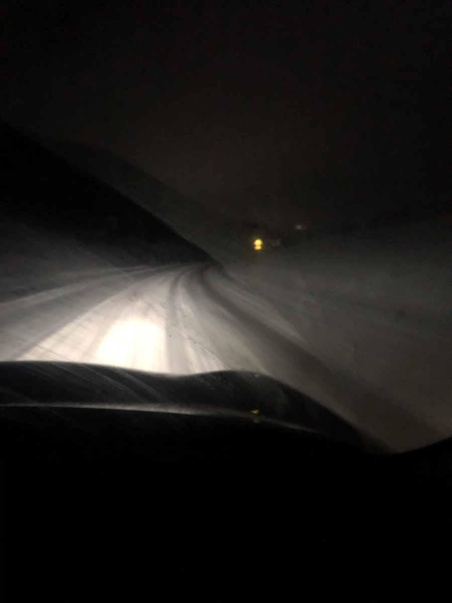 Not a big deal until I-70 shuts down and our detour leads us down a byway heading up through the mountains. Before long, it looks like this: