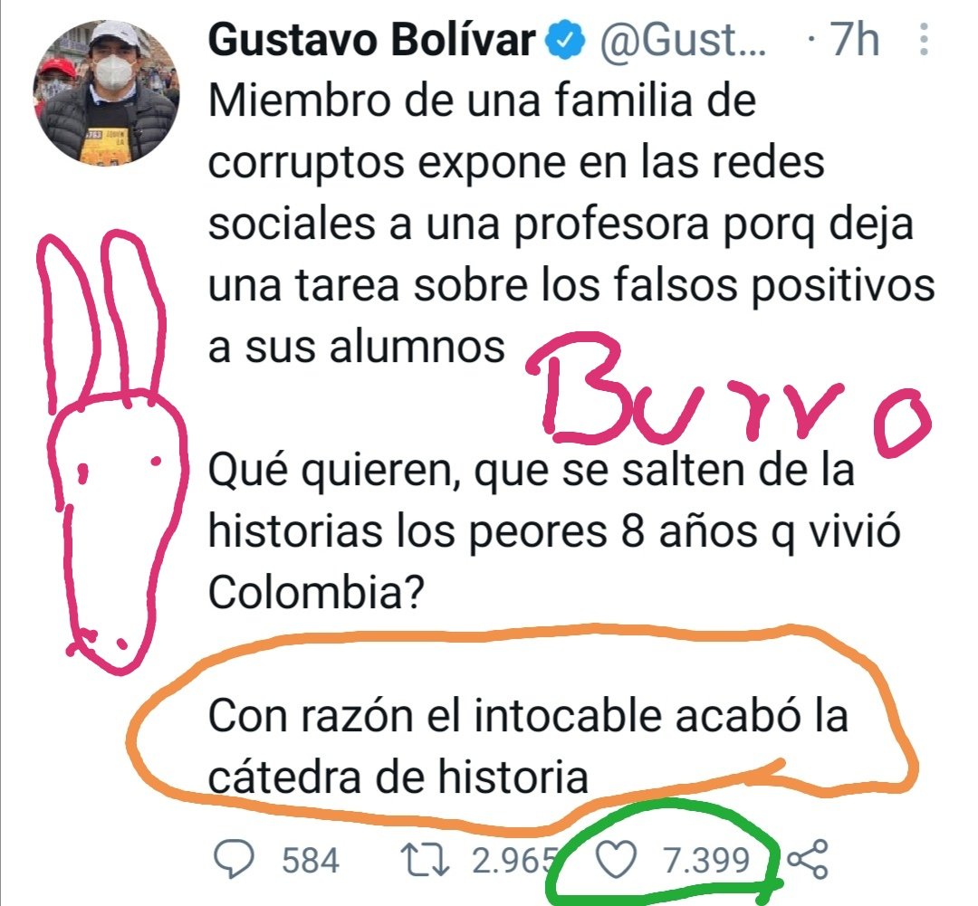 WIMABOK's tweet photo. Será q Bobolivar, la cogió ahora con GAVIRIA?
Por q fué GAVIRIA quién eliminó esta materia del pensum.
Pero creo q el IGNORANTE éste, se refiere a Uribe.
QUÉ más se puede pedir, cuando tenemos a un BURRO por "SENADOR".
😂😂😂🤦‍♂️
Y vieron las focas del Like? 
#JaimeEstamosContigo https://t.co/JSzW0BlE7i