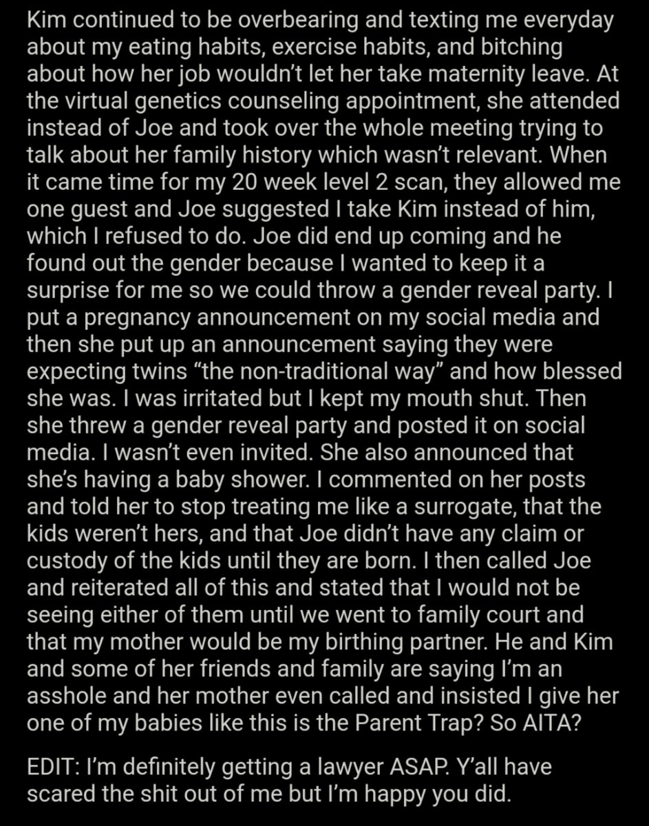 AITA_online's tweet photo. AITA for calling out my kids’ future stepmom for treating me like a surrogate?  https://t.co/O9XAn42cEu https://t.co/TqH8Y5Nn1q