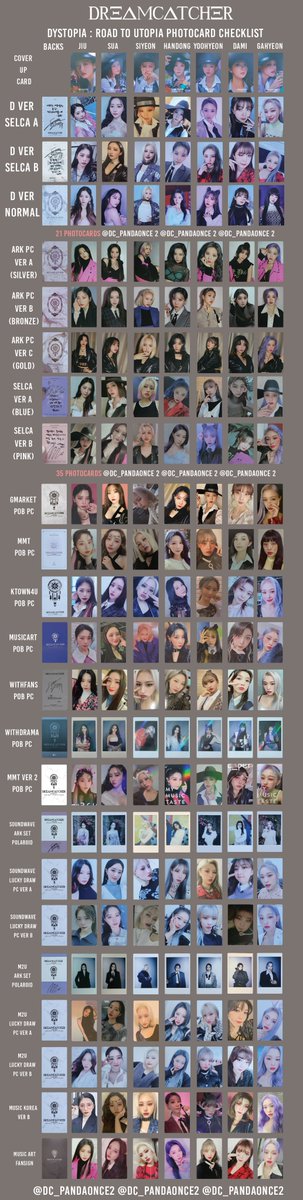 Dreamcatcher Dystopia Road To Utopia album photocard template / pc