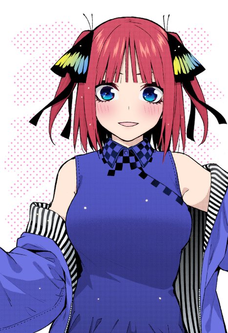 CzrnwrnさんがTwitterに投稿した中野二乃(五等分の花嫁)のイラスト。