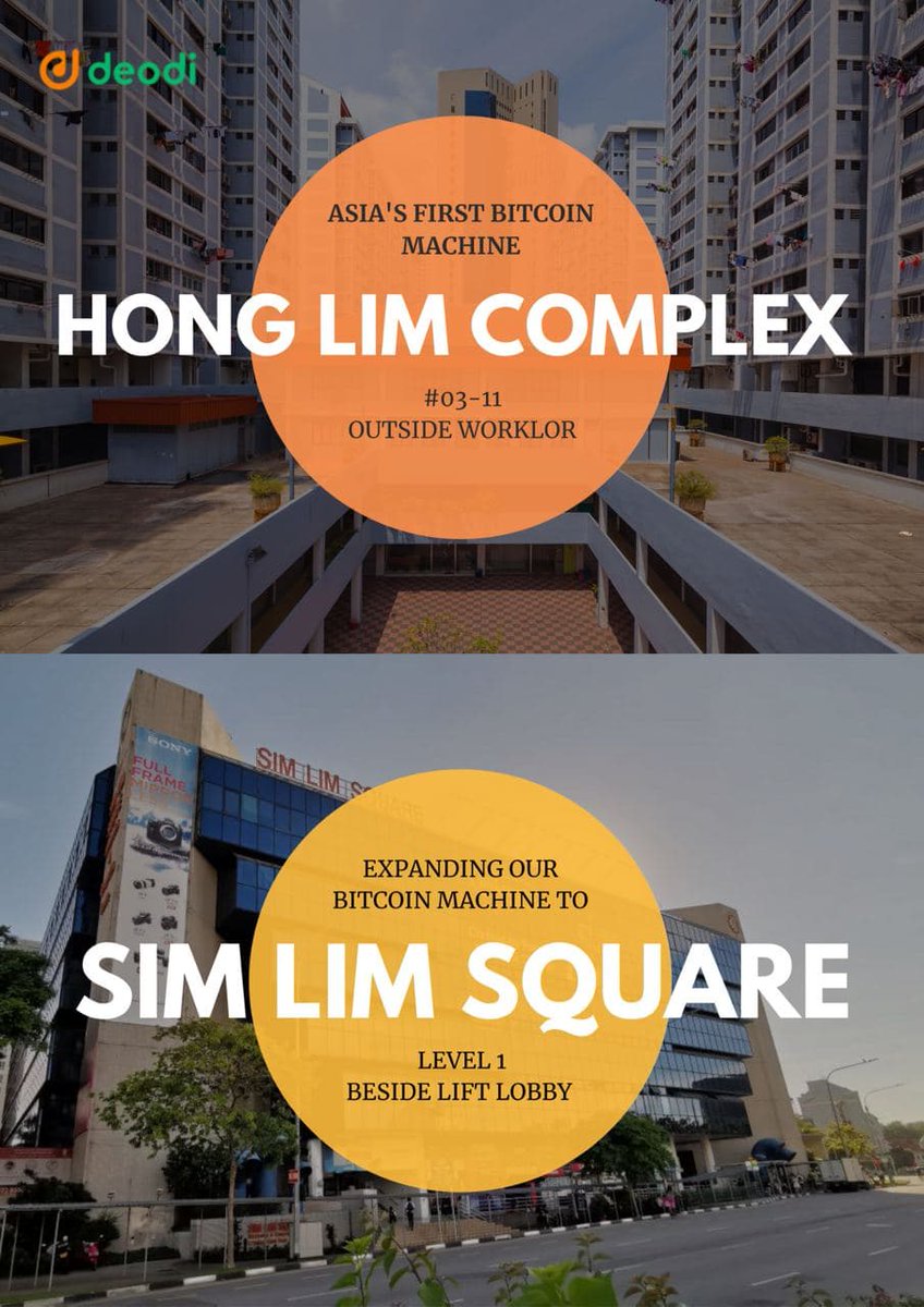 Deodicom's tweet photo. The wait is finally over! Come check out our New Machine  at📍 Sim Lim Square ⬇️

#BTC #btc #sgbitcoin #machine #singapore #simlimsquare https://t.co/23mdokHpNC