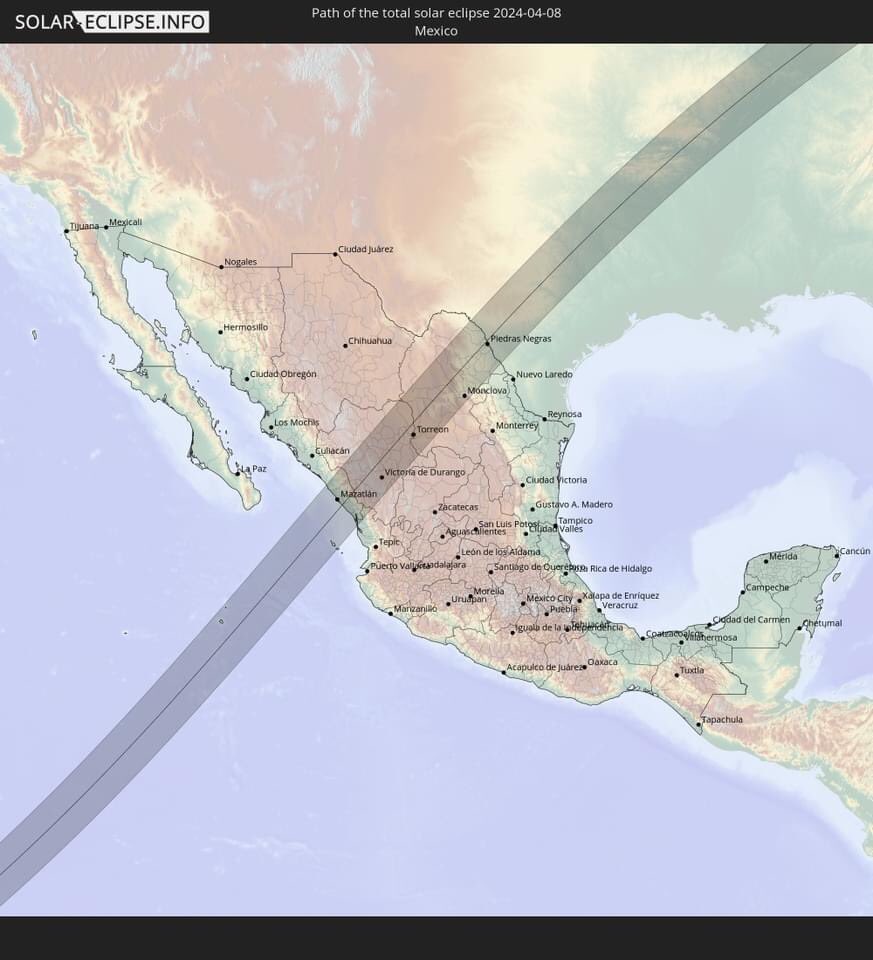 Солнечное затмение в мексике 2024. Затмения 2024. Затмение 2024 карта. Солнечное затмение 2024. 8 Апреля 2024 затмение.