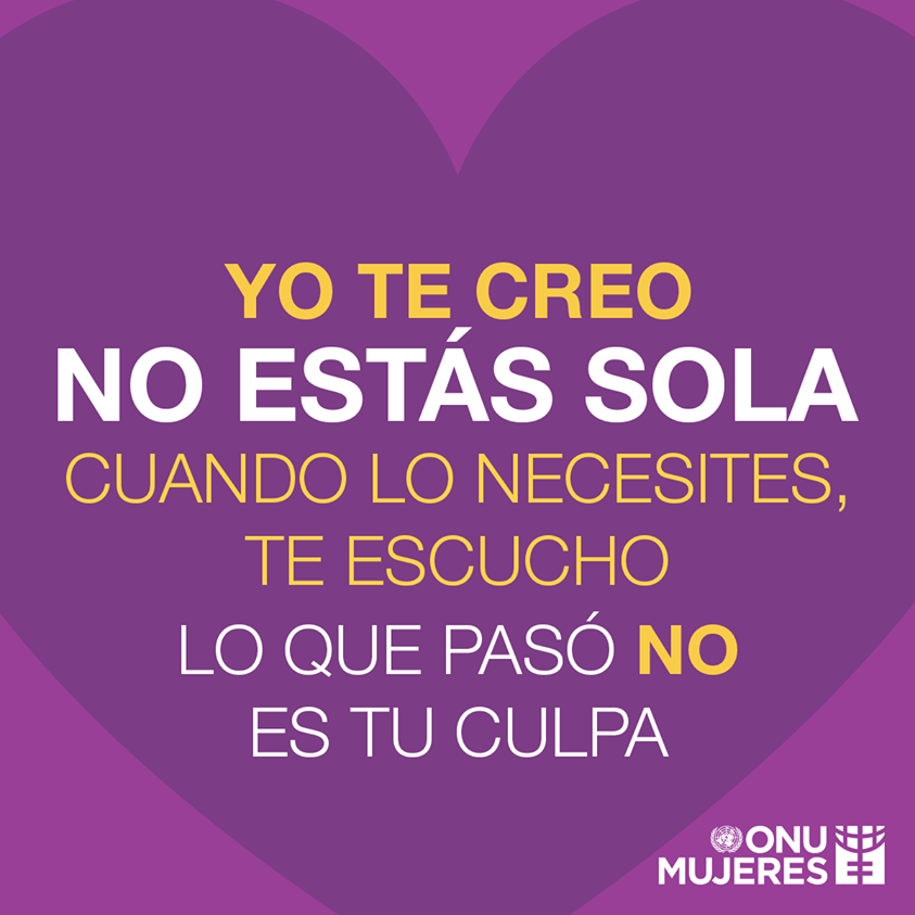 ONUMujeresMX's tweet photo. Cuando una mujer es sobreviviente de violencia, algunas frases pueden hacer la diferencia. #YoTeCreo https://t.co/iRhQE4QRrB