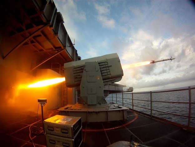 USS Ford and Kennedy are armed with the Raytheon evolved Sea Sparrow missile, which defends against high speed, highly manoeuvrable anti ship missiles. The close in weapon system is the rolling airframe missiles.