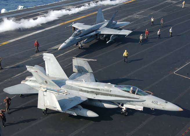 The carrier carrys 100 aircraft, including the F-35 Stealth Fighter, F-18 Hornets and unmanned aerial vehicles. Each of these carriers are 100,000 ton. Making for a combined 200,000 in tonnage. So now we are looking at 12 Super carriers.