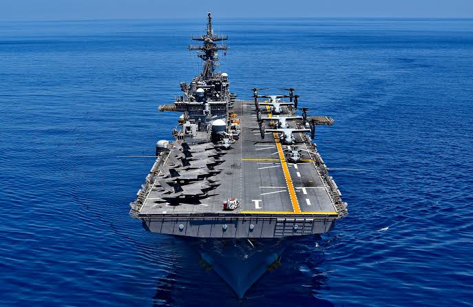 ENTER the U.S Marines. No kidding. They have amphibious assault ships. I classify them as carriers because they outclass China's two aircaft carriers.