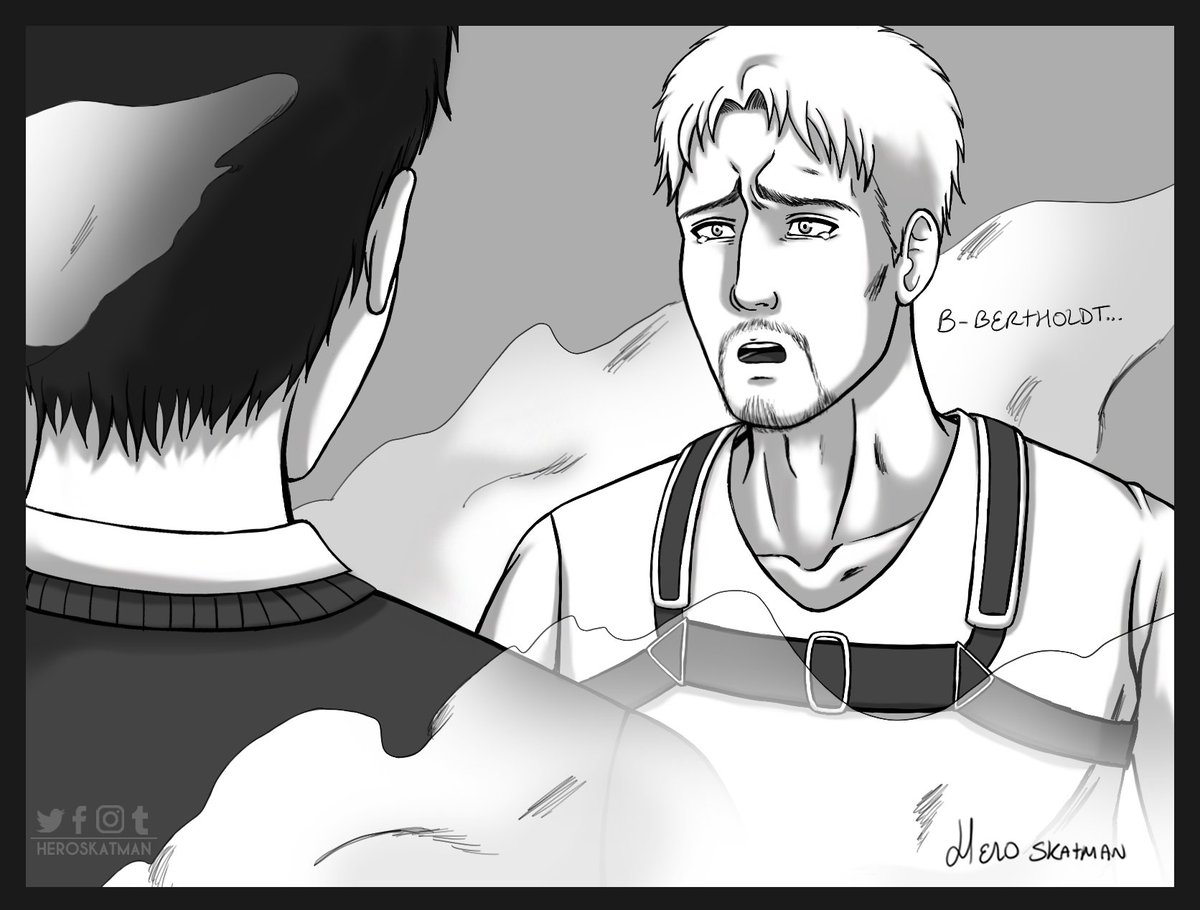 HeroSkatman's tweet photo. "We were warriors... But in our hearts... We were soldiers... I devote my heart for you"

What they deserved...
#Reibert 
#aot139spoilers #AttackOnTitan #ThankYouIsayama #SNK139 #SNK #aot #ShingekiNoKyojin  #reinerbraun #bertholdt #Yaoi #goodbye #ベルライ  #ライベル #ライナー https://t.co/TWELtAEr68