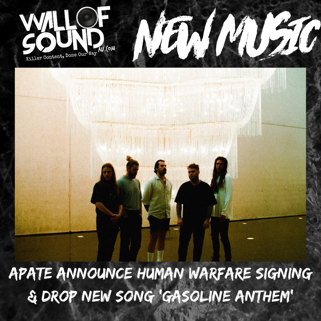 Give it up for <a href="/apateband/">APATE</a> who have signed with <a href="/humanwarfareau/">Human Warfare</a> and released a new heavy hitter called 'Gasoline Anthem' wallofsoundau.com/2021/04/09/apa…