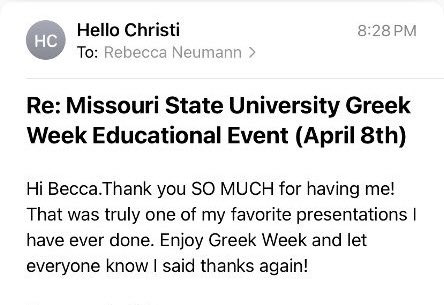 MO State Greek Week tweet media