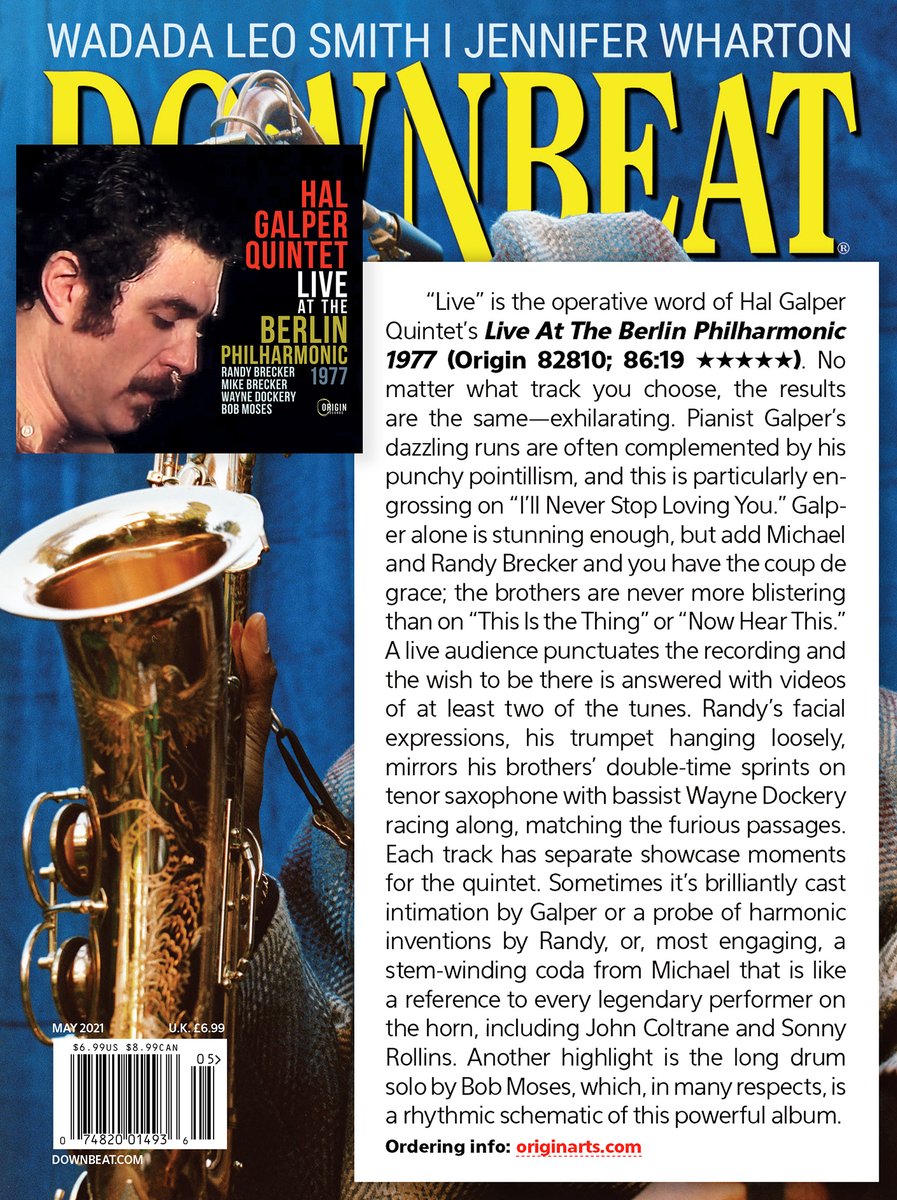 DrummerBishop's tweet photo. 5-Star Downbeat review of Hal Galper's "Live at the Berlin Philharmonic, 1977"! https://t.co/lCezNWSGHI
#jazz #halgalper #Brecker https://t.co/Skaido3AAn