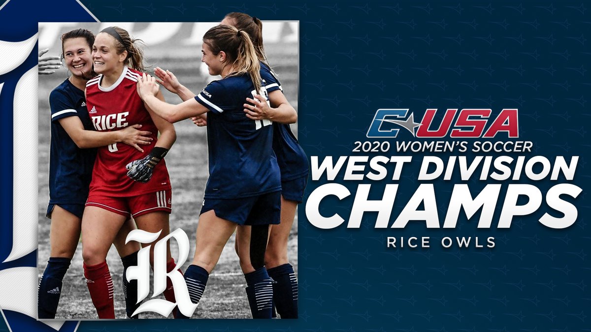 ConferenceUSA's tweet photo. Introducing the 𝟐𝟎𝟐𝟎 #𝐂𝐔𝐒𝐀𝐖𝐒𝐎𝐂 𝐖𝐞𝐬𝐭 𝐃𝐢𝐯𝐢𝐬𝐢𝐨𝐧 𝐂𝐡𝐚𝐦𝐩𝐢𝐨𝐧𝐬...

🏆 @RiceSoccer 🏆

#TheCUSAWay https://t.co/UhaSRlOWOH