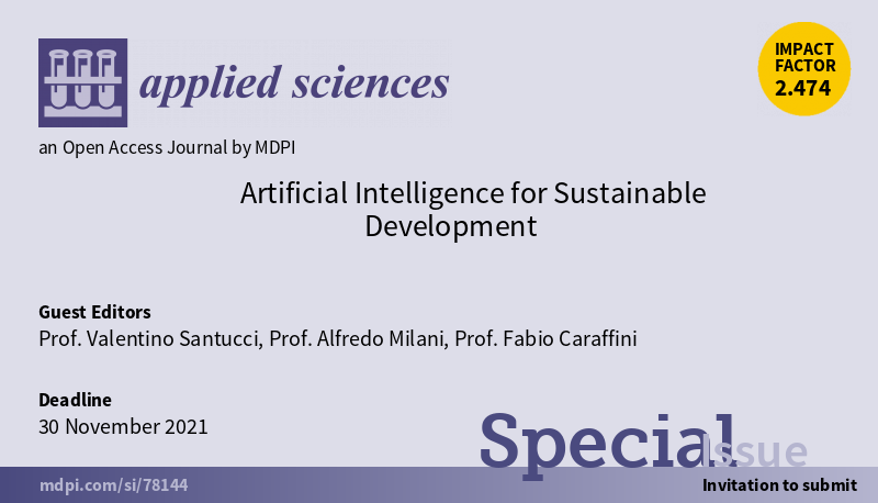 Applsci's tweet photo. #SpecialIssue Artificial Intelligence for Sustainable Development
https://t.co/Y5vsRCxrFD
Guest Editors: Prof. Valentino Santucci, Prof. Milani Alfredo and Prof. Fabio Caraffini
Submission deadline: 30 November 2021
#appliedartificialintelligence #greencomputing #mdpiapplsci https://t.co/KcFIuA4uMQ