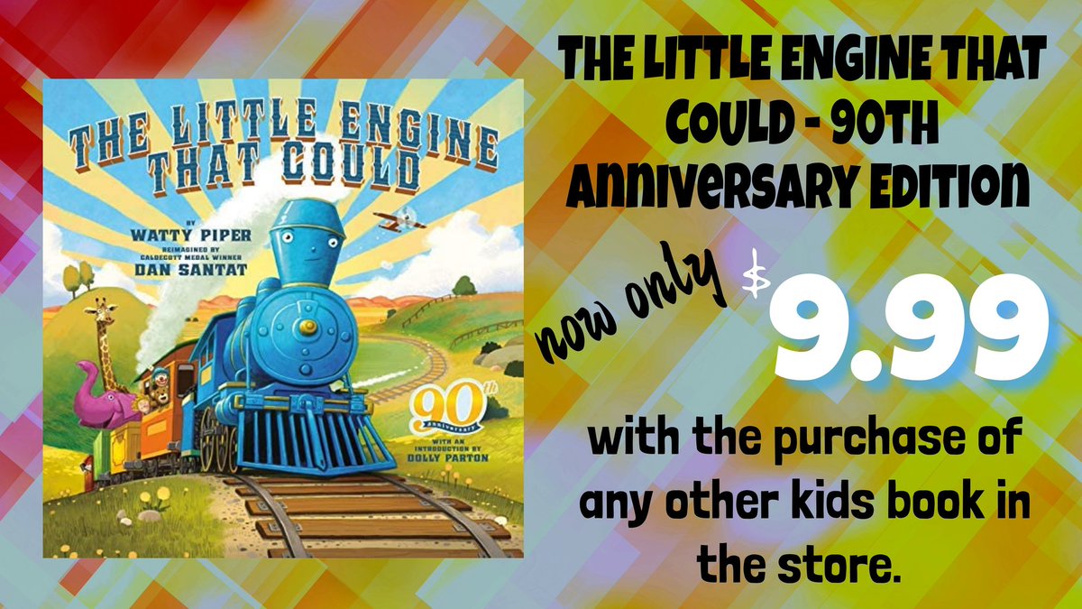 BN_Lancaster's tweet photo. Celebrate the 90th anniversary of The Little Engine That Could with this all-time classic reillustrated by Caldecott Award-winning artist Dan Santat!
#bookselling204 #bnlancaster #bnbookishlove #picturebook #littleenginethatcould #storytime https://t.co/4BYxha668a