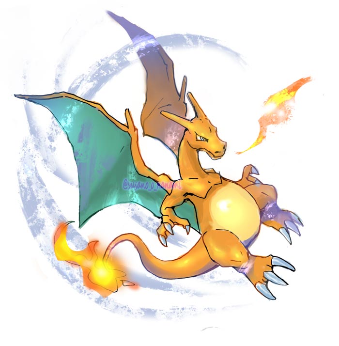 ポケモン ポッ拳のリザードンって筋肉質でかっこいい Pokemon Charizard すさノお ゲームイラスト用アカだけどいろいろのイラスト