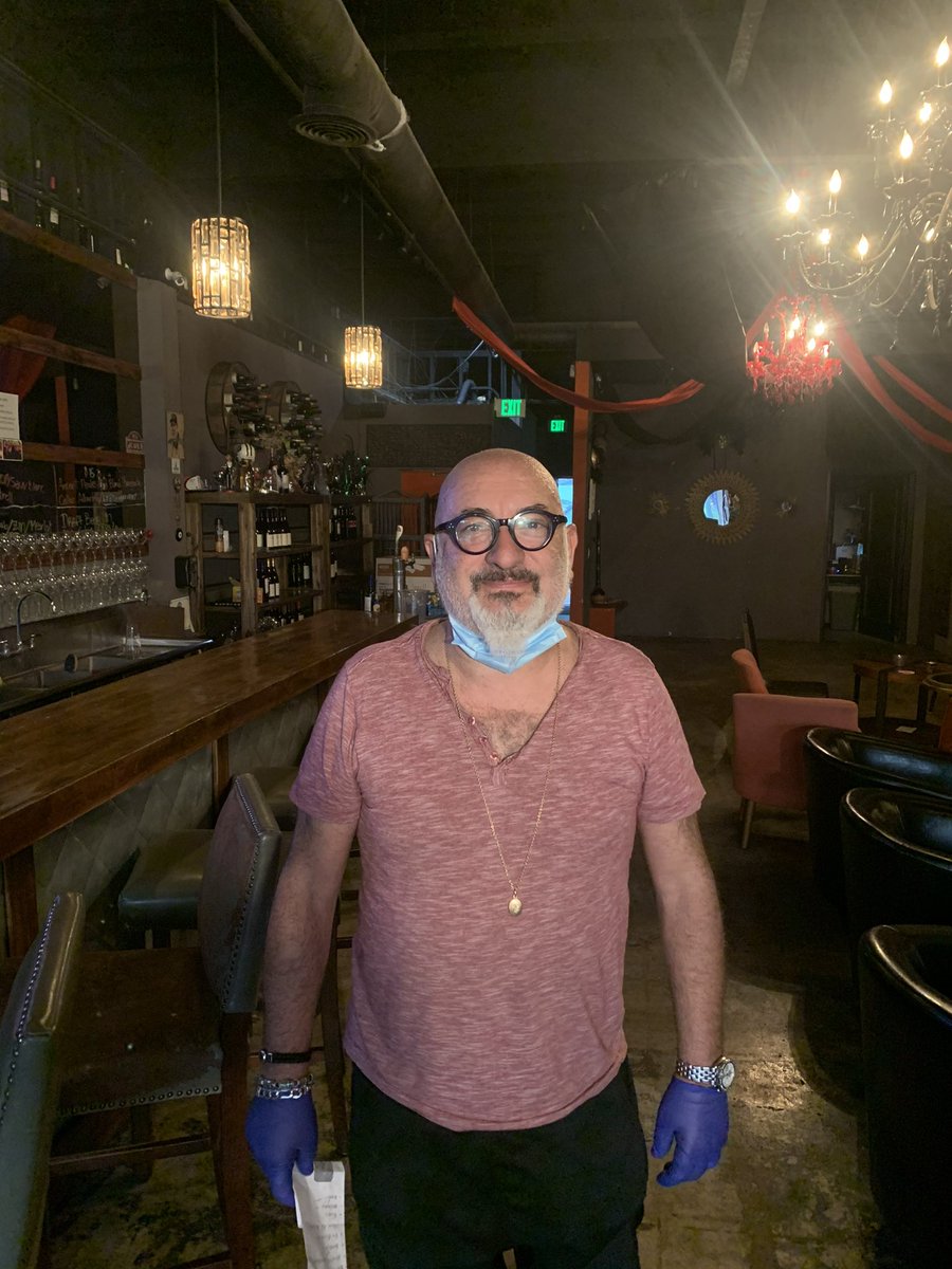 April 2020, I took these photos of Joe Tahanian, owner of The Wine Cave, a bar in Montrose. We did a story w/ him about how he planned to stay open during lockdowns. The day after it aired, authorities threatened him, & he complied. He just called me. He lost his business today