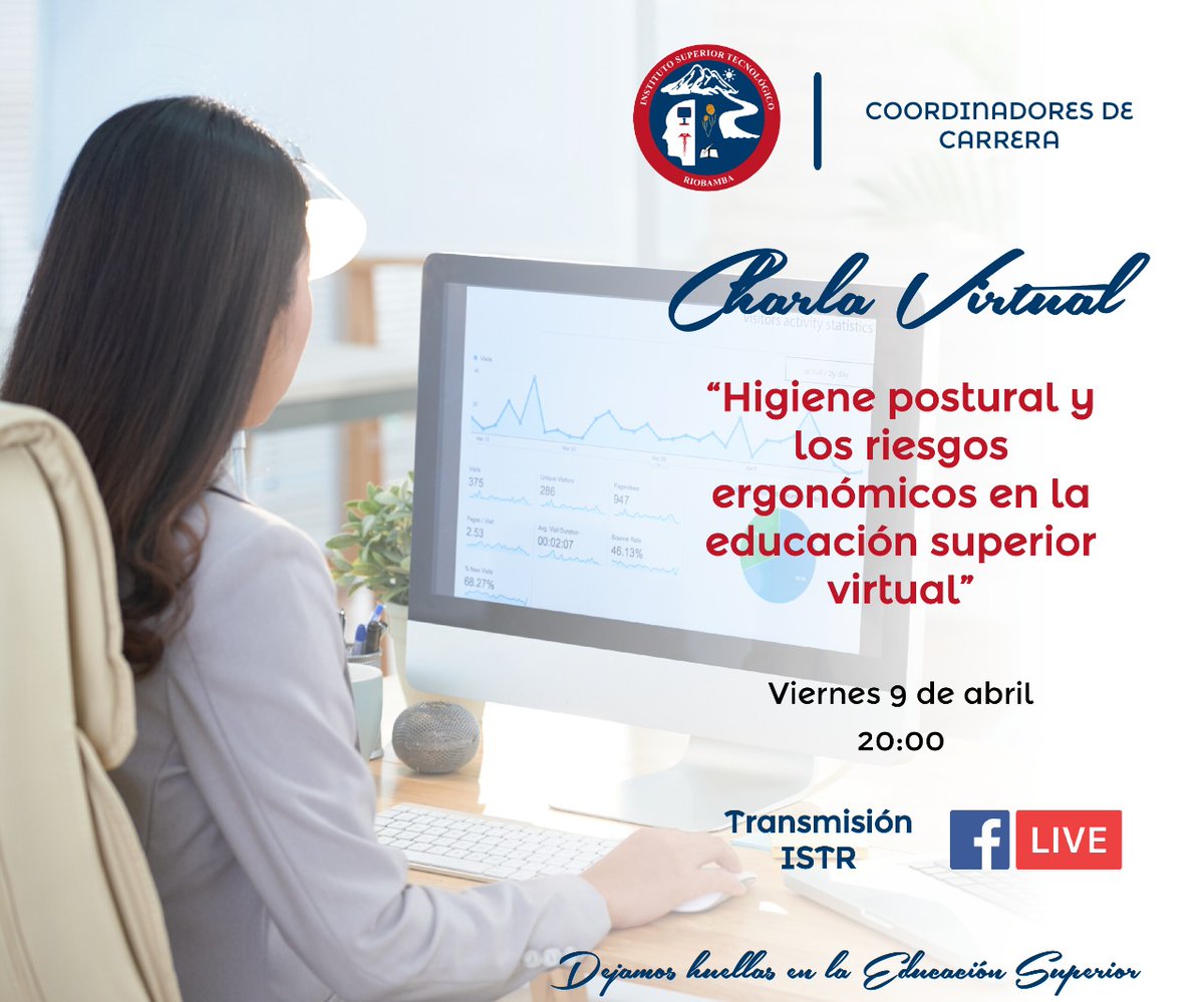 ISTRiobamba's tweet photo. 💪Insti y salud💪

"La higiene postural es el conjunto de normas, cuyo objetivo es mantener la correcta posición del cuerpo, en quietud o en movimiento y así evitar posibles lesiones".
#CharlaVirtual https://t.co/KqDxiiu4rm