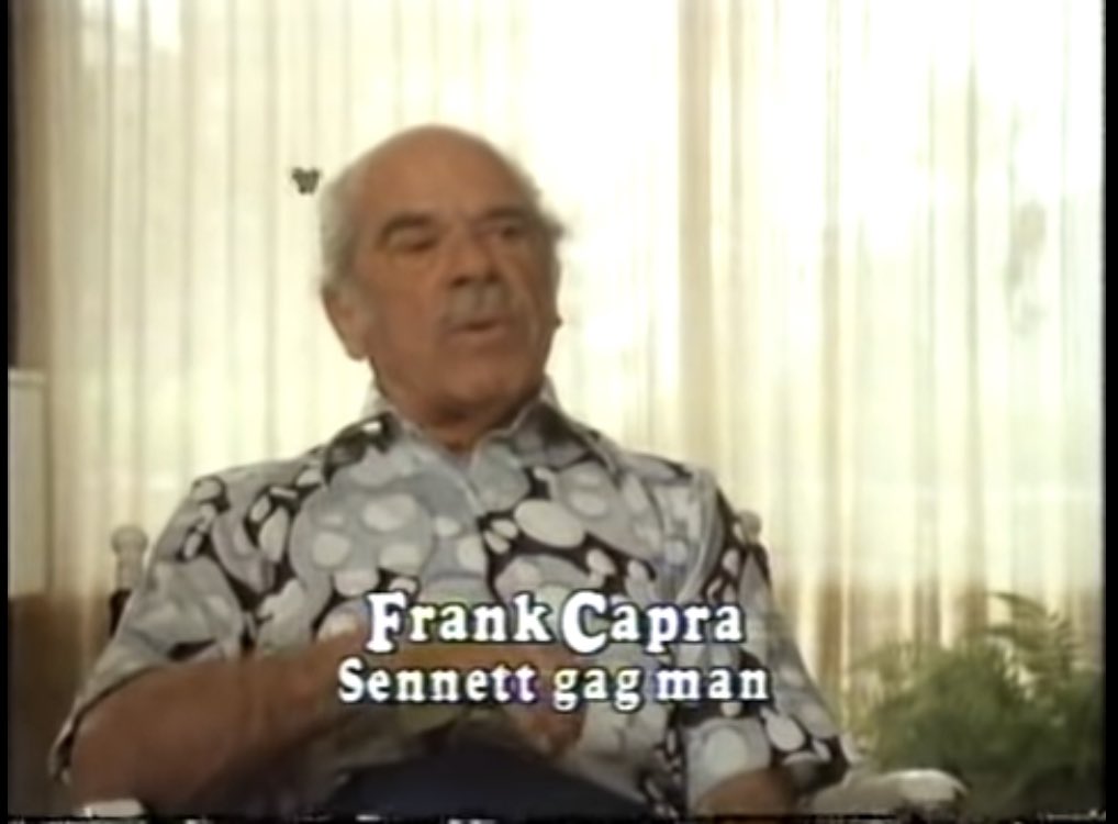 The only thing crazier than referring to Capra just as a gag man is the shirt he’s wearing.