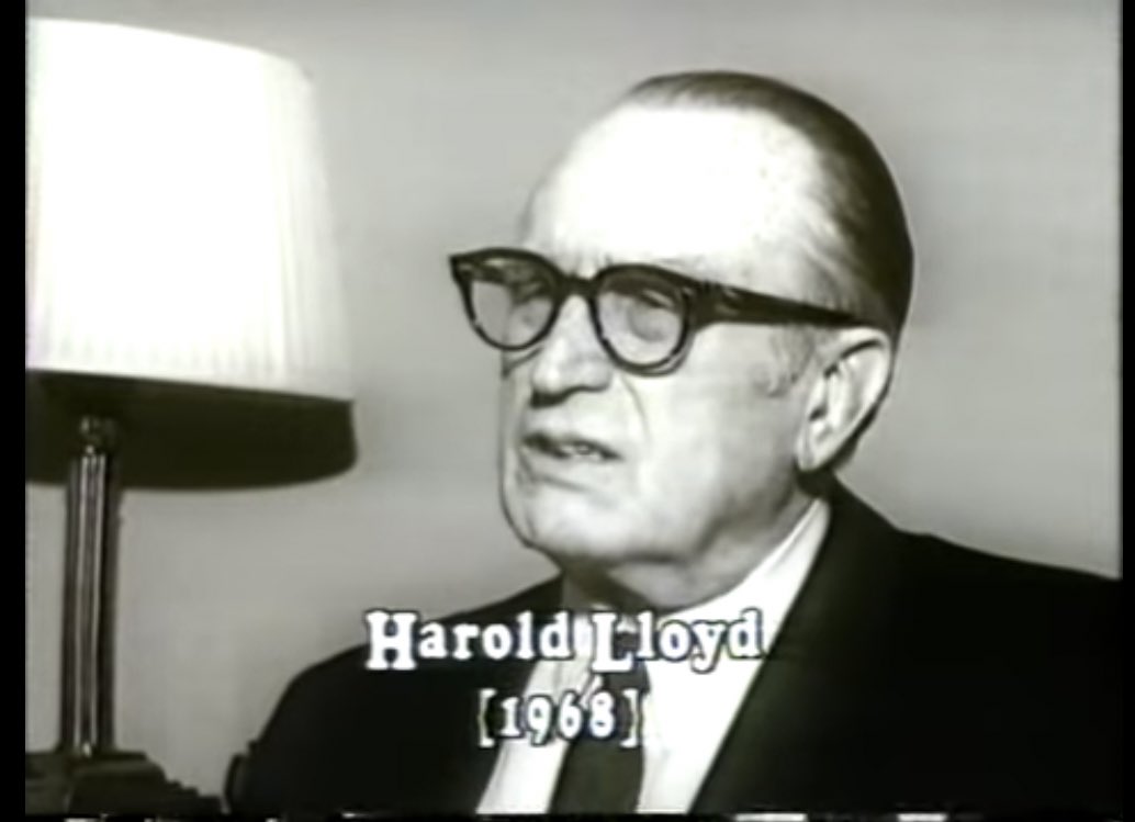 Harold Lloyd interview footage! Wonderful to hear him break down why his character worked.