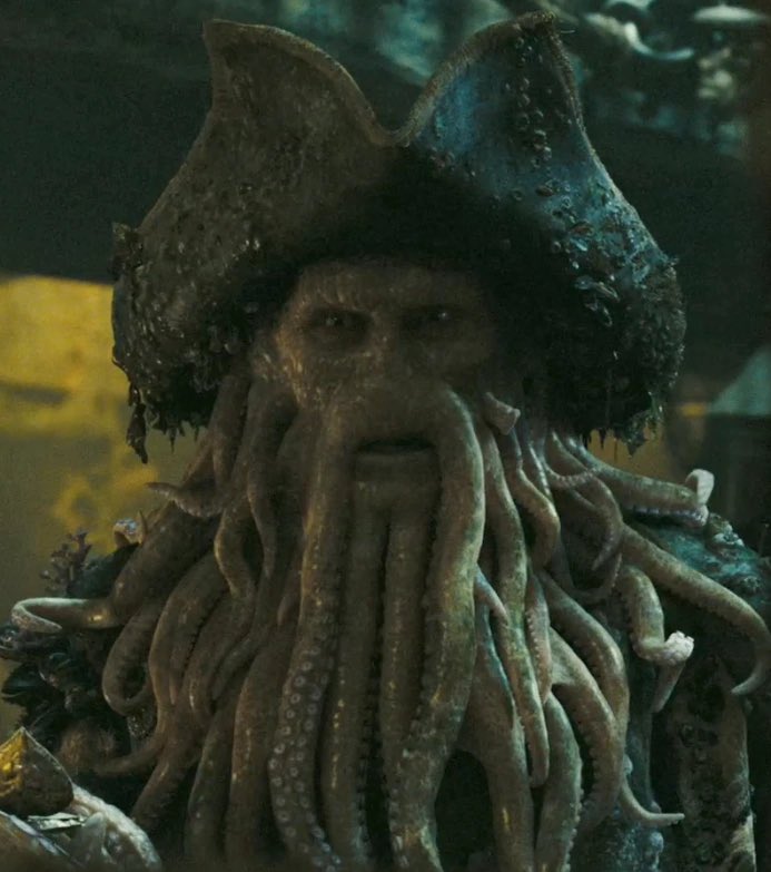 7. davy jones - potc movies - rude- ugly - he’s so obsessed with jack.. like get a hobby 