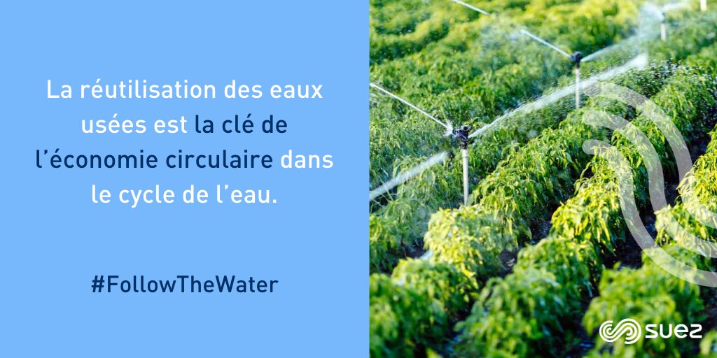 Nos applications concrètes de réutilisation des eaux usées en #Afrique et au Proche Orient : moins de prélèvement des ressources, plus d’eau potable. Limiter l’impact du changement climatique, l'un des piliers de la Proposition de valeur <a href="/suez/">SUEZ</a> #REUT bit.ly/2O7UbDM