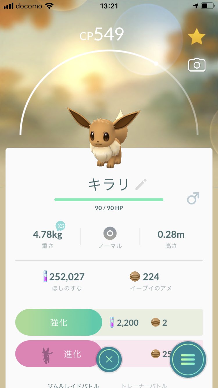 ポケモンgo攻略 みんポケ イーブイの名前を Kira にすると進化ボタンにニンフィアの影が表示されるようになっています 進化ボタンは押せますが ネットワークエラーとなり実際には進化できません T Co D6ngsipawj ポケモンgo T Co