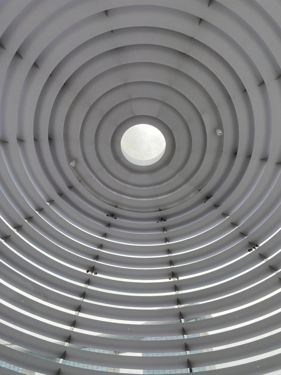 Inside view of the dome at Apple Marina Bay Sands