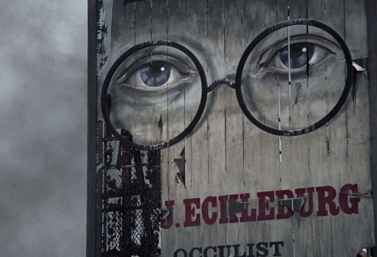 of the wall that says “The Power Broker is Watching” with glaring eyes below. It’s reminiscent of The Great Gatsby again, with Dr T. J. Eckleburg eyes watching over over the Valley of Ashes. Zemo states that they are “Judge, Jury and Executioner” of Madripoor.