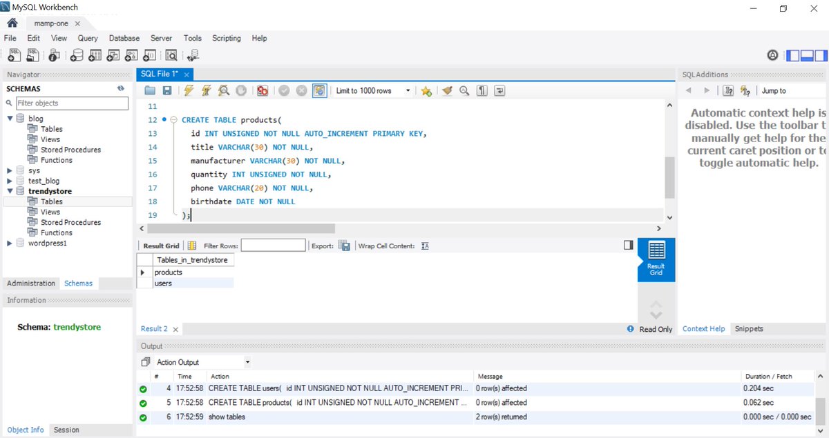 William52821032's tweet image. Familiarizing myself with MySQL Workbench and some of the nuances of different data types for database construction.
#365CodingPhaseChallenge #CodingPhase #TheCodingWay