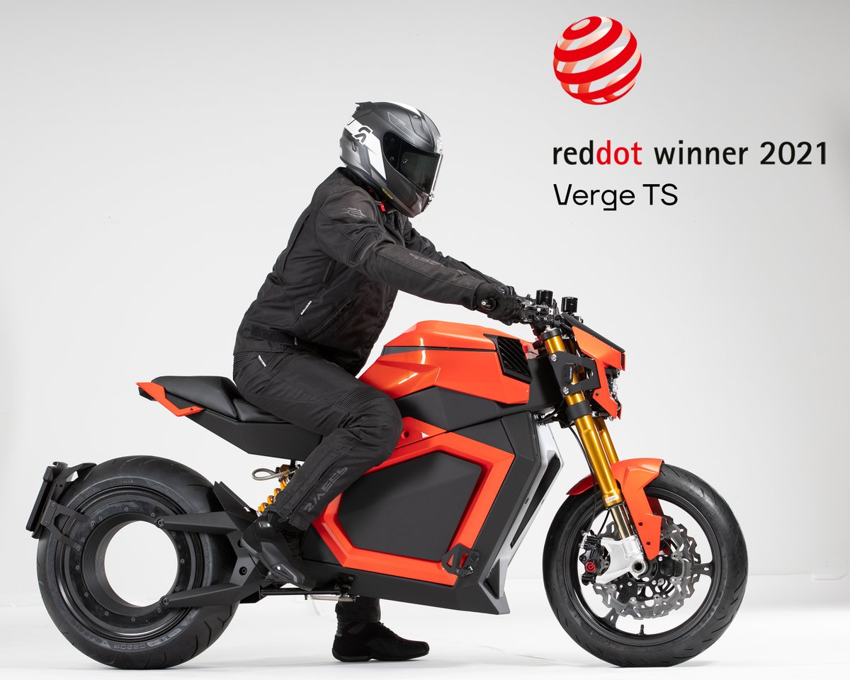 2021 @reddot Product Design Award is ours!
An honour to be named with @Ferrari @PolestarCars and @Honda.  Special thanks to @LinkDesignNews for supporting us.

#vergemotorcycles #vergets #reddotdesignaward #productdesign #ev #electricvehicle #electricmotorbike #electricmotorcycle