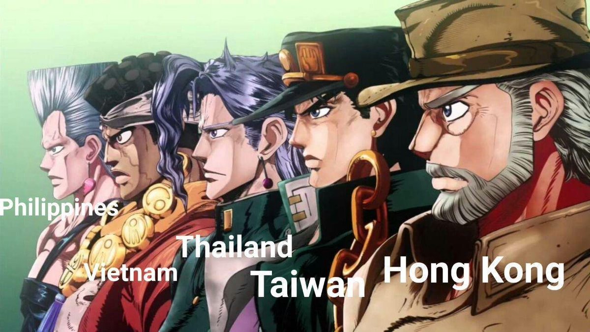 Very fluid! These appeared on the same day on Telegram, on had the original HK, Taiwan & Thailand, and the other imagined very pan-Asian, very handsome Alliance, with Vietnam and Philippines in the mix.Source: TG (April 2020) https://twitter.com/jeannette_ng/status/1380369887453970440?s=20